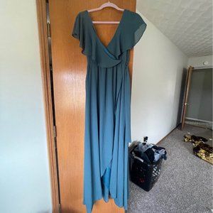 Baltic Born Katya Ruffle Maxi Dress in Dusty Topaz - Small